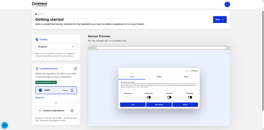 Cookiebot за WordPress със сканиране на бисквитки и настройки на домейна - wirava.com